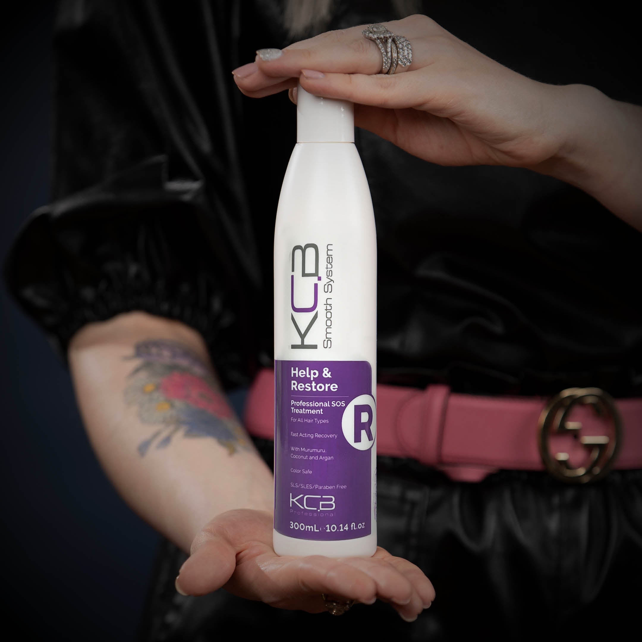 KCB Professional Smooth Help and Restore, SOS Keratin Hair Repair Treatment for Dry or Damaged Hair. Repair Hair Damage from Heat, Bleach, Color, and Chemical Services. Smooths and Control Frizz.