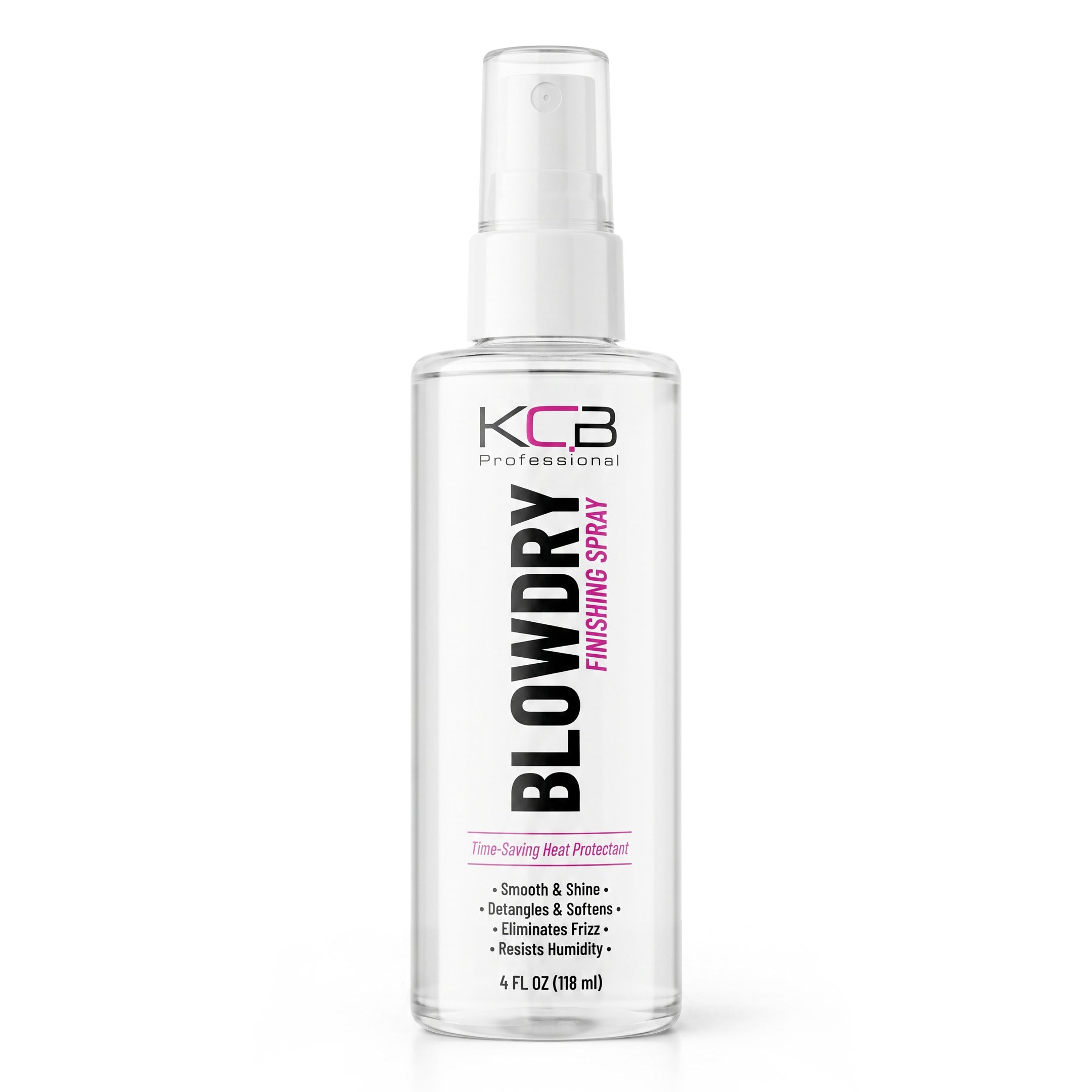 KCB Professional Blowdry Leave-in Conditioner Finishing Spray, Heat Protectant that Smooths, Resists Humidity, Detangles, Moisturizes, Adds Shine, and Reduces Frizz, All Hair Types, 4 Fl Oz