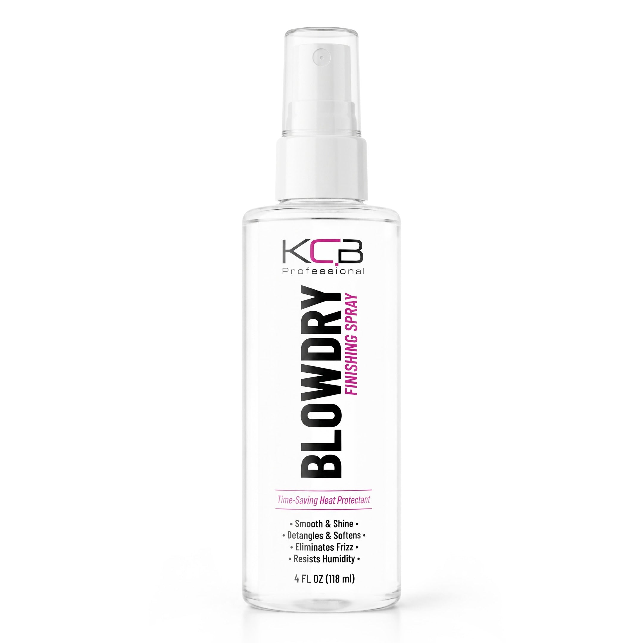 KCB Professional Blowdry Leave-in Conditioner Finishing Spray, Heat Protectant that Smooths, Resists Humidity, Detangles, Moisturizes, Adds Shine, and Reduces Frizz, All Hair Types, 4 Fl Oz