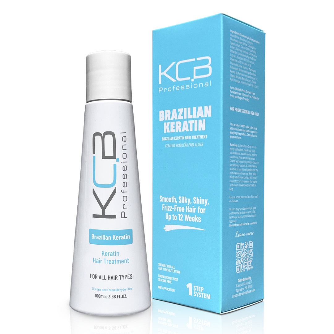 Brazilian Keratin, 1 Step Keratin Treatment Kit at Home. Keratina para Alisar el Pelo. Straightening and Frizz Control, All Hair Types, Formaldehyde Free, 3.38Floz