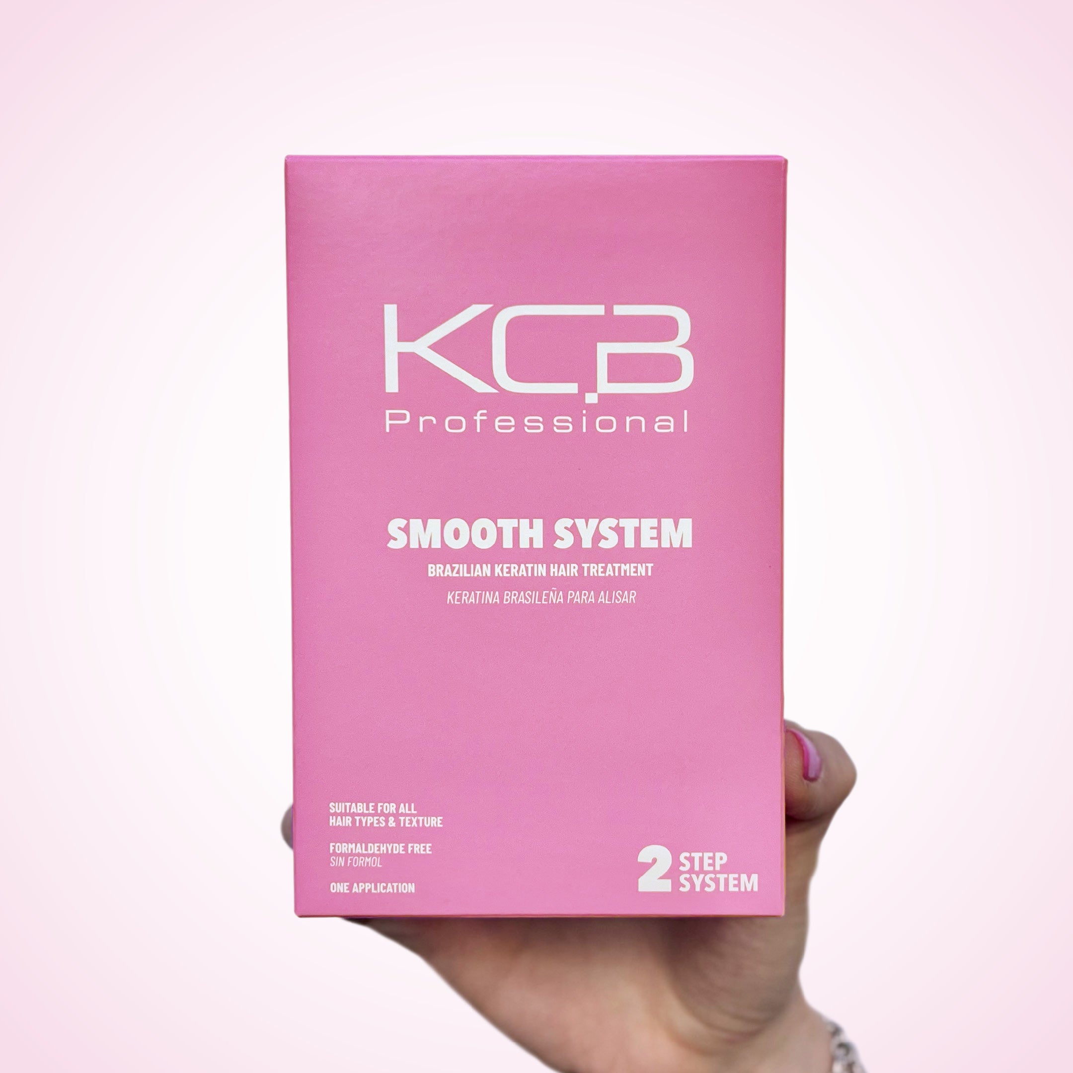 KCB Professional Smooth System, 2 Steps Brazilian Keratin Hair Treatment for Smoothing and Hair Frizz Control, Complex Blowout, Straightening, All Hair Types, Formaldehyde Free, 3.38 Fl oz / 100ml Kit