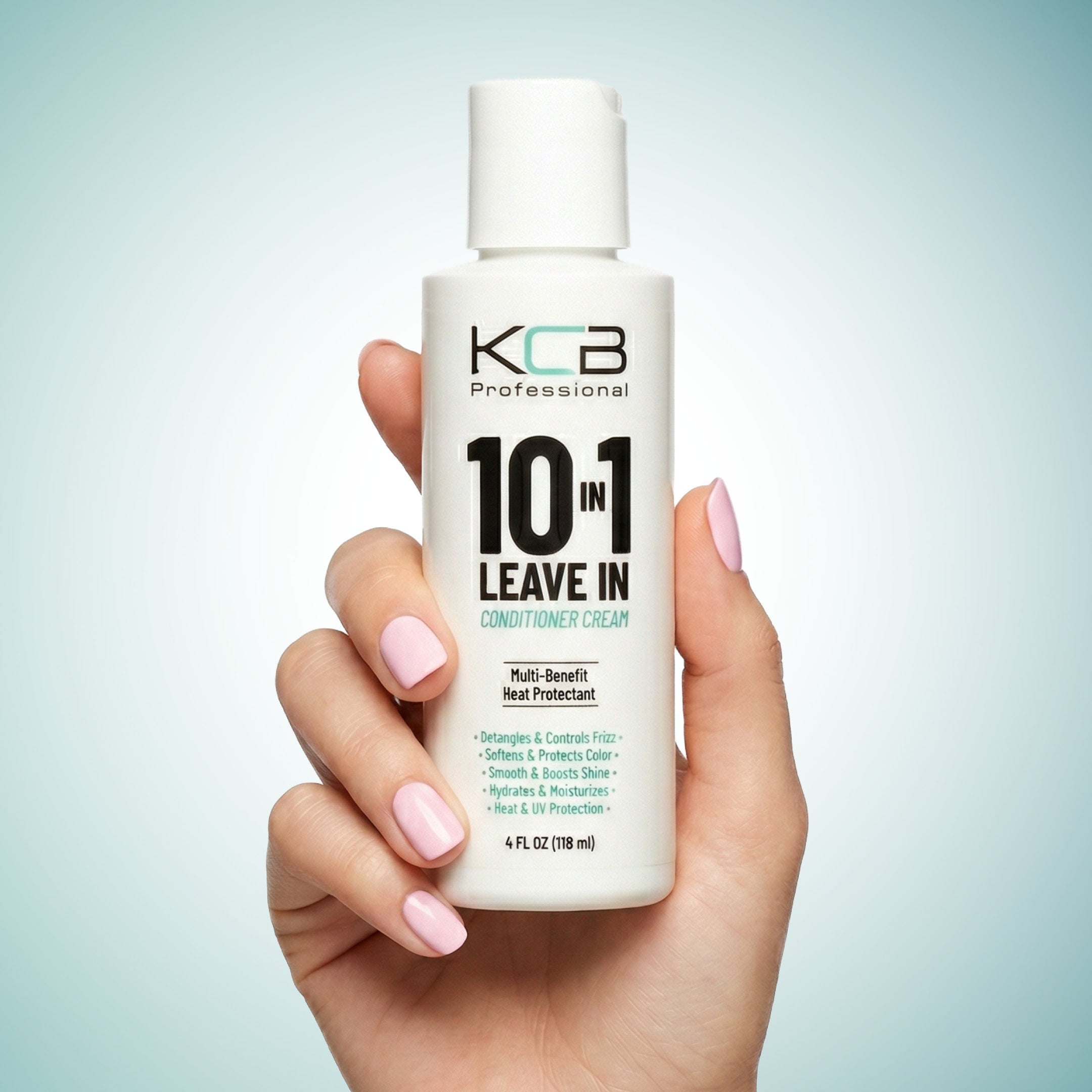KCB Professional 10 in 1 Leave-in Conditioner Cream, Heat Protectant that Smooths, Conditions, Detangles, Strengthens, and Reduces Frizz, All Hair Types, 4 Fl Oz
