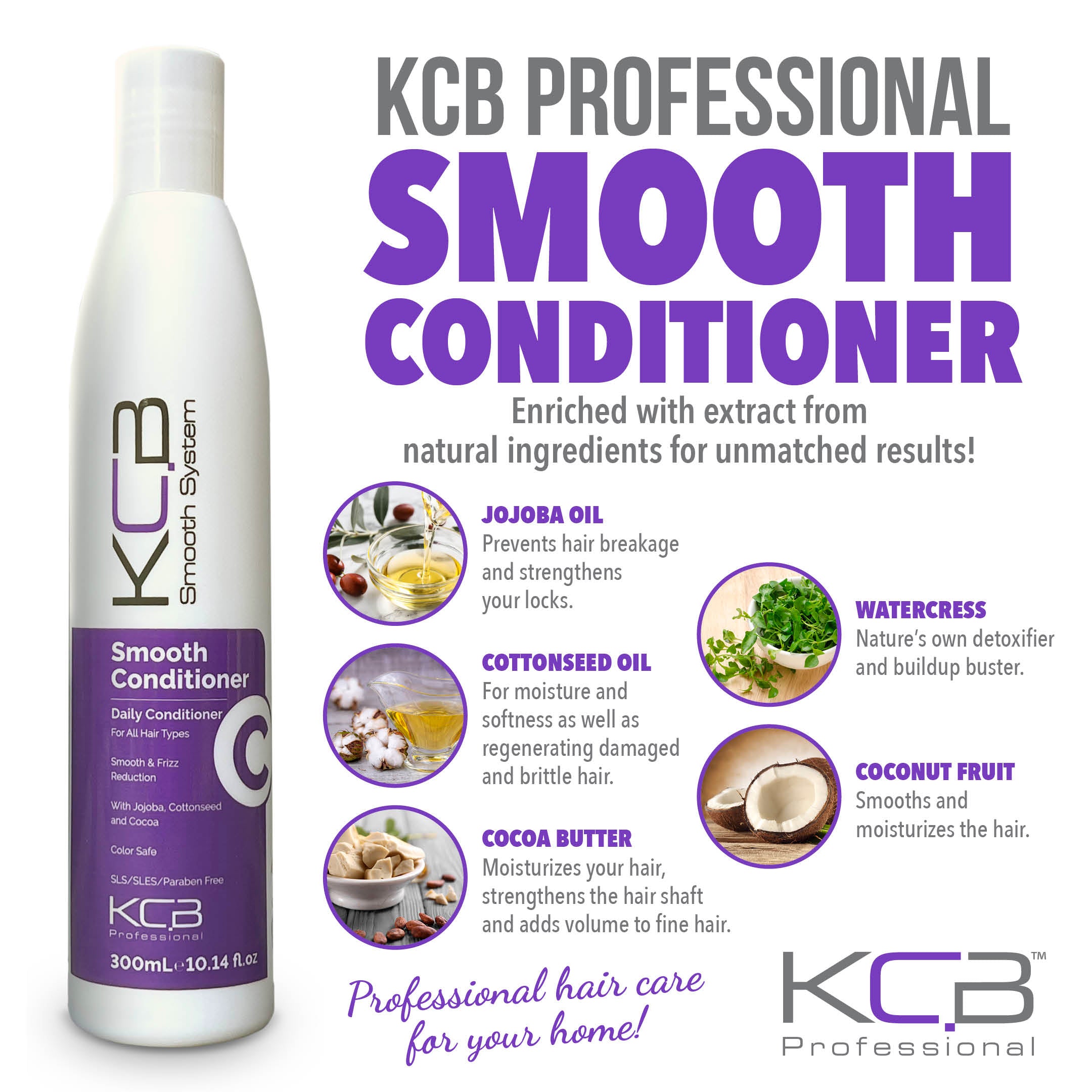 KCB Professional Smooth Conditioner for and Hair Frizz Contr — KCB Professional USA